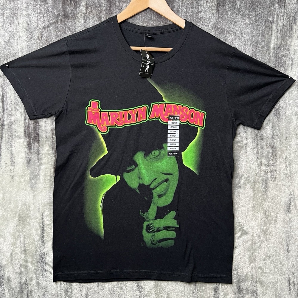NWT 2015 Bay Island Marilyn Manson "Smells Like Children" Size Medium Band Tee‎